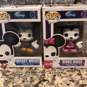 Mickey and Minnie Mouse